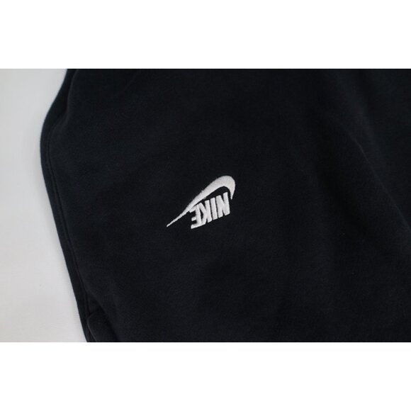 Vintage Nike Mens 2XL XXL Distressed Spell Out Cuffed Sweatpants Joggers Black - Picture 6 of 16